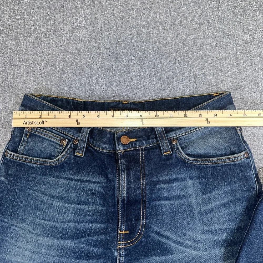Nudie Jeans Co Grim Tim Pants Mens 30x32 Black Corduroy Stretch Made in Italy - Picture 3 of 6